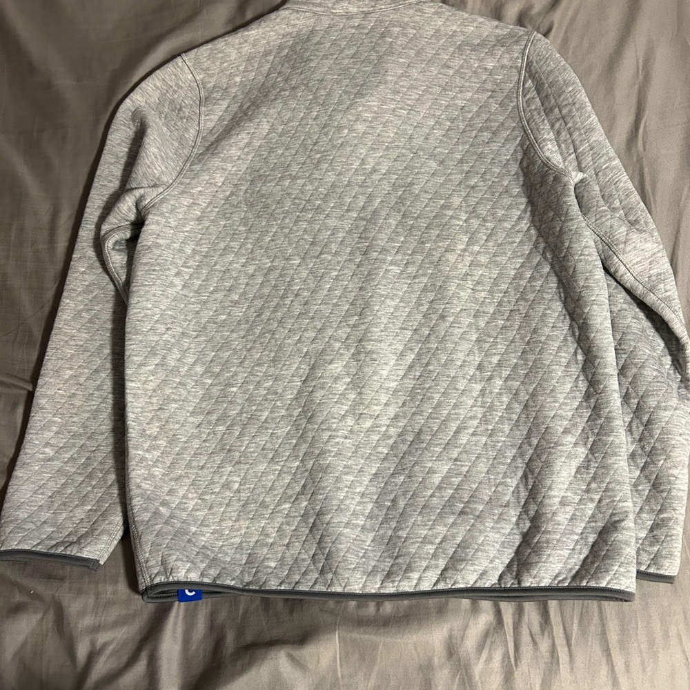 Marine Layer Gray Quilted Corbet Pullover Sweatshirt Size L - Picture 5 of 5